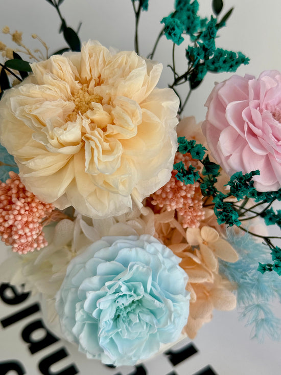 Pastel Accent Preserved Flower Arrangement MIKONA Flowers LLC