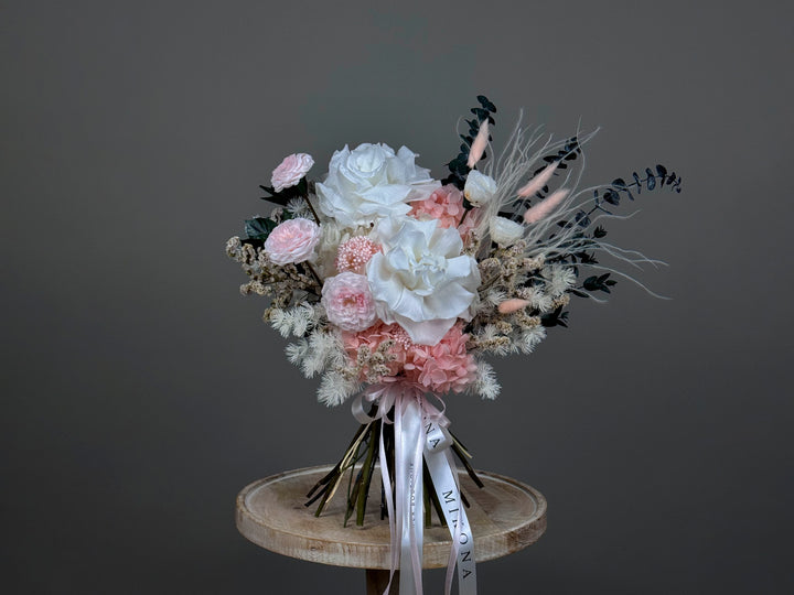 "Delicate pastel bouquet Veil of Petals by MIKONA Flowers"
