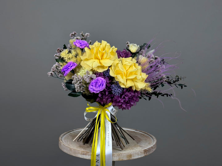 "Warm pastel bouquet Sunkissed Dreams by MIKONA Flowers"
