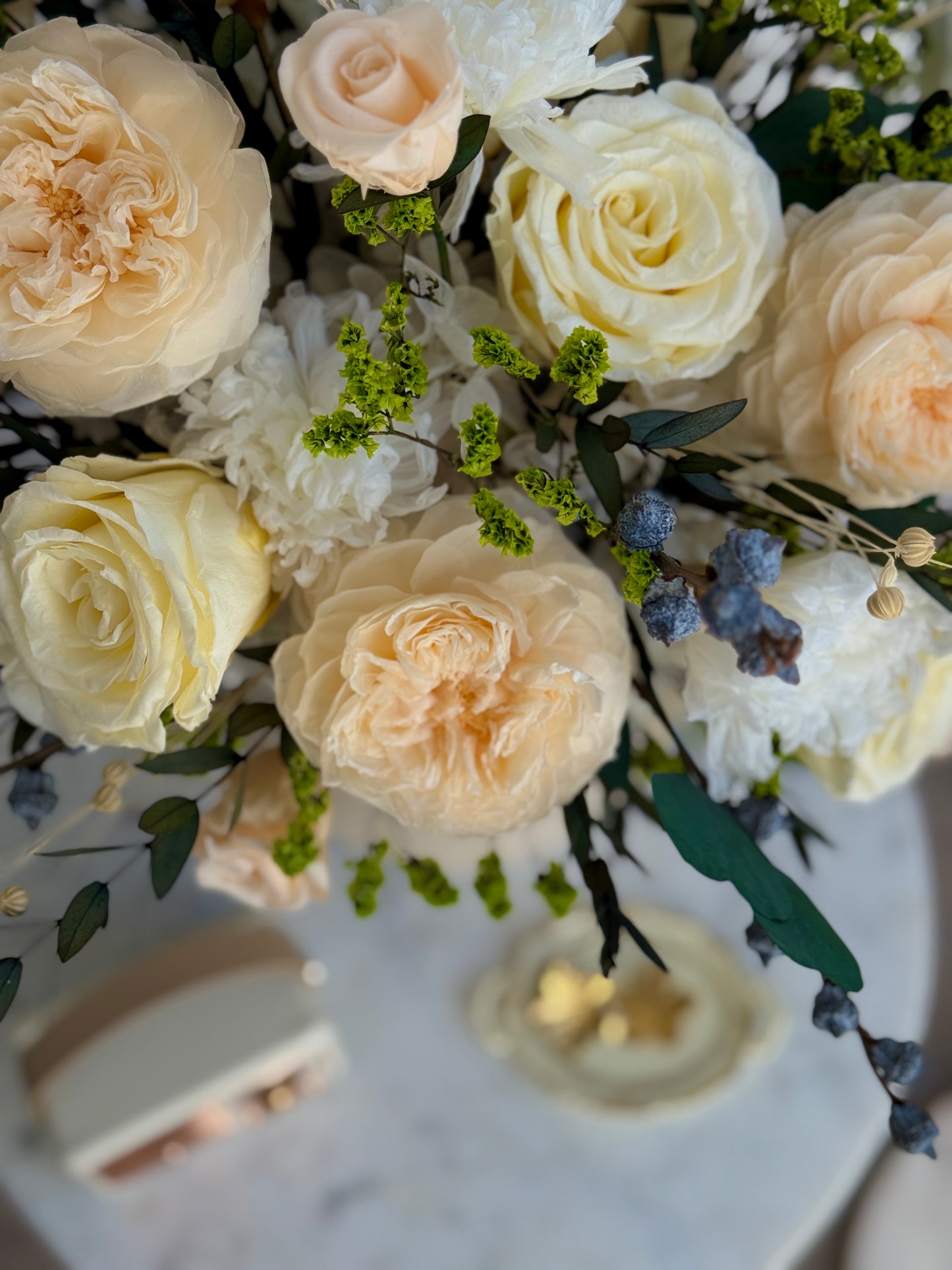 Luxury preserved flowers Los Angeles ceramic vase