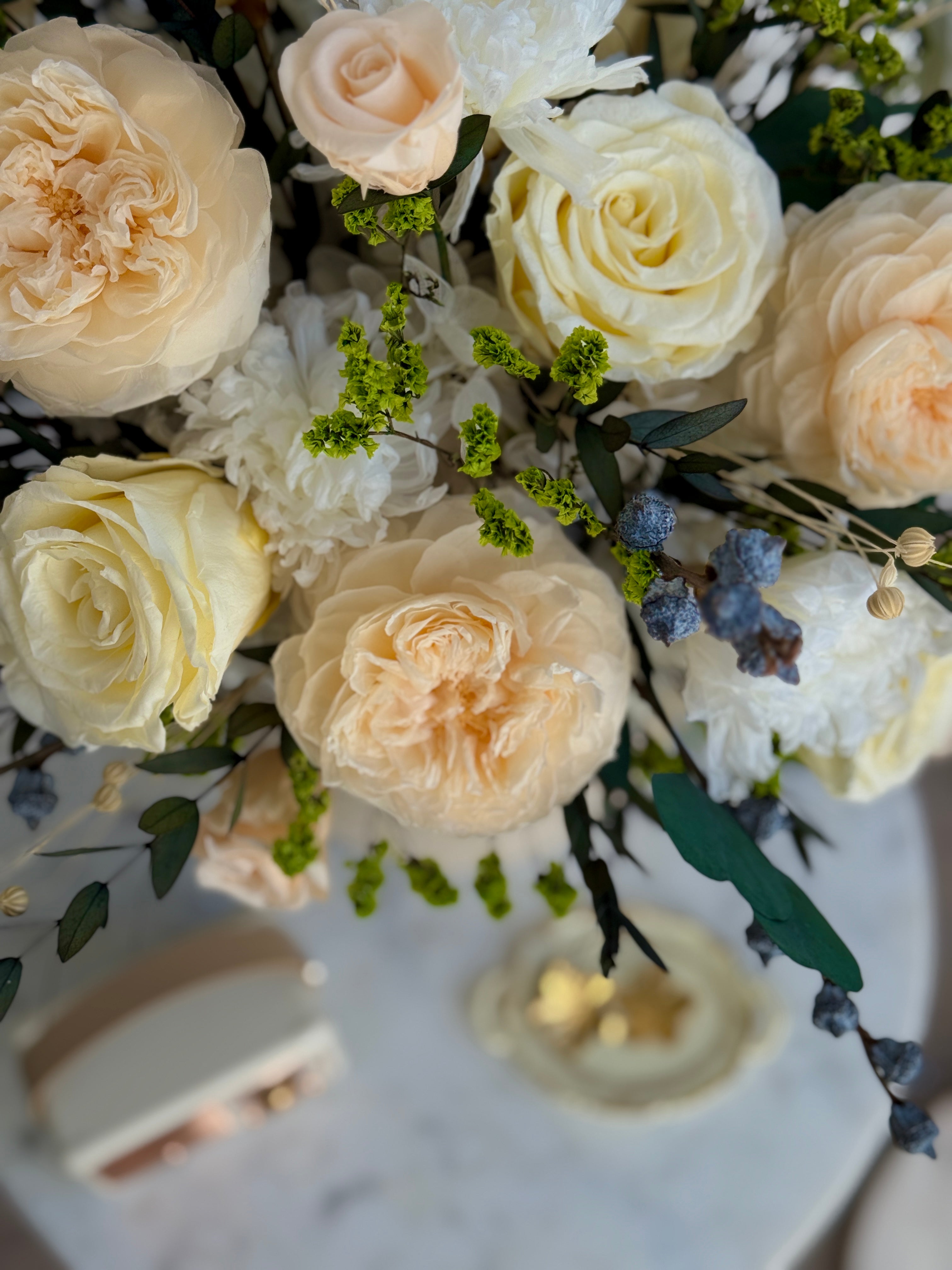 Luxury preserved flowers Los Angeles ceramic vase