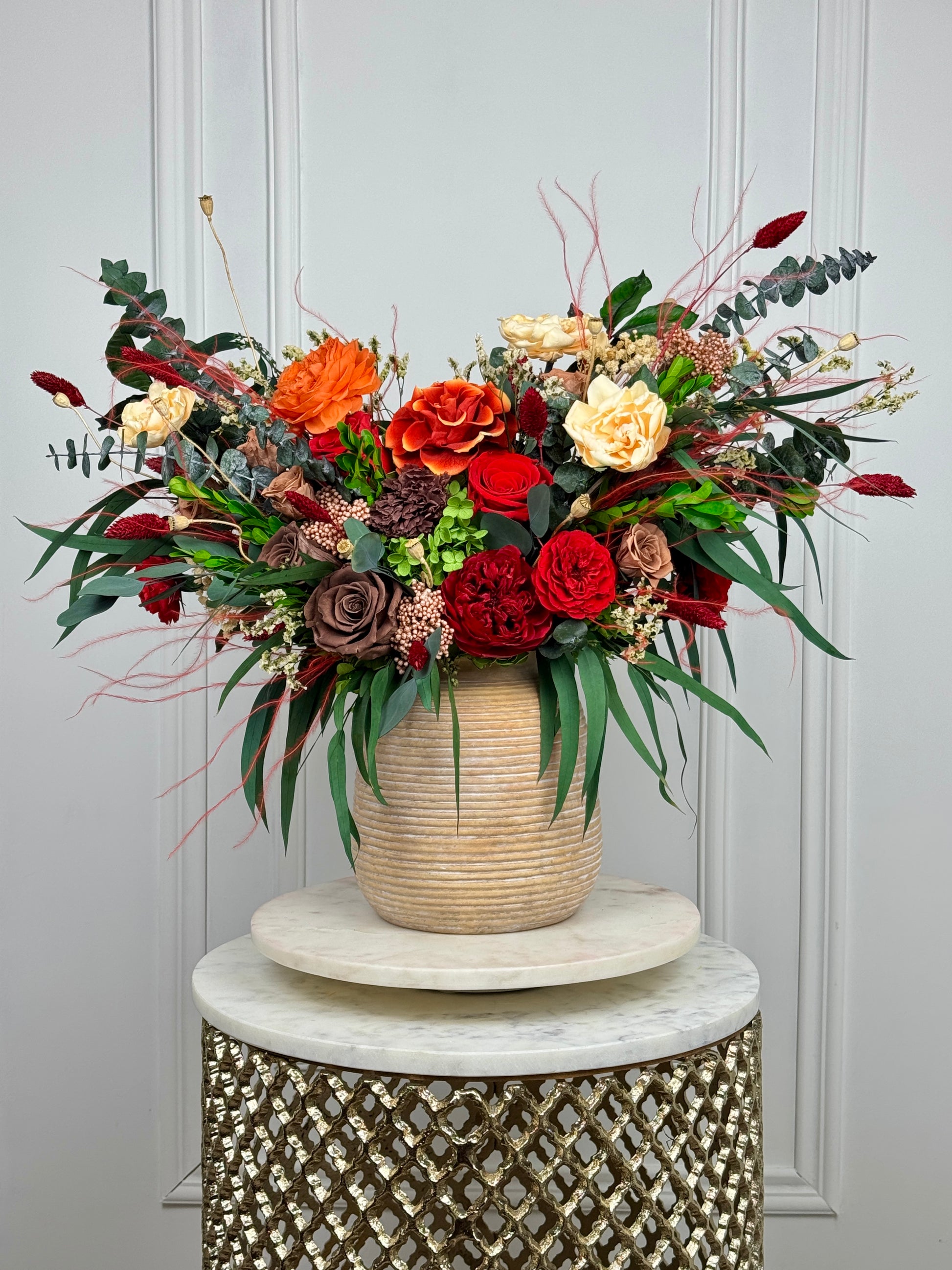 Tuberosa eternal preserved flower arrangement in Los Angeles