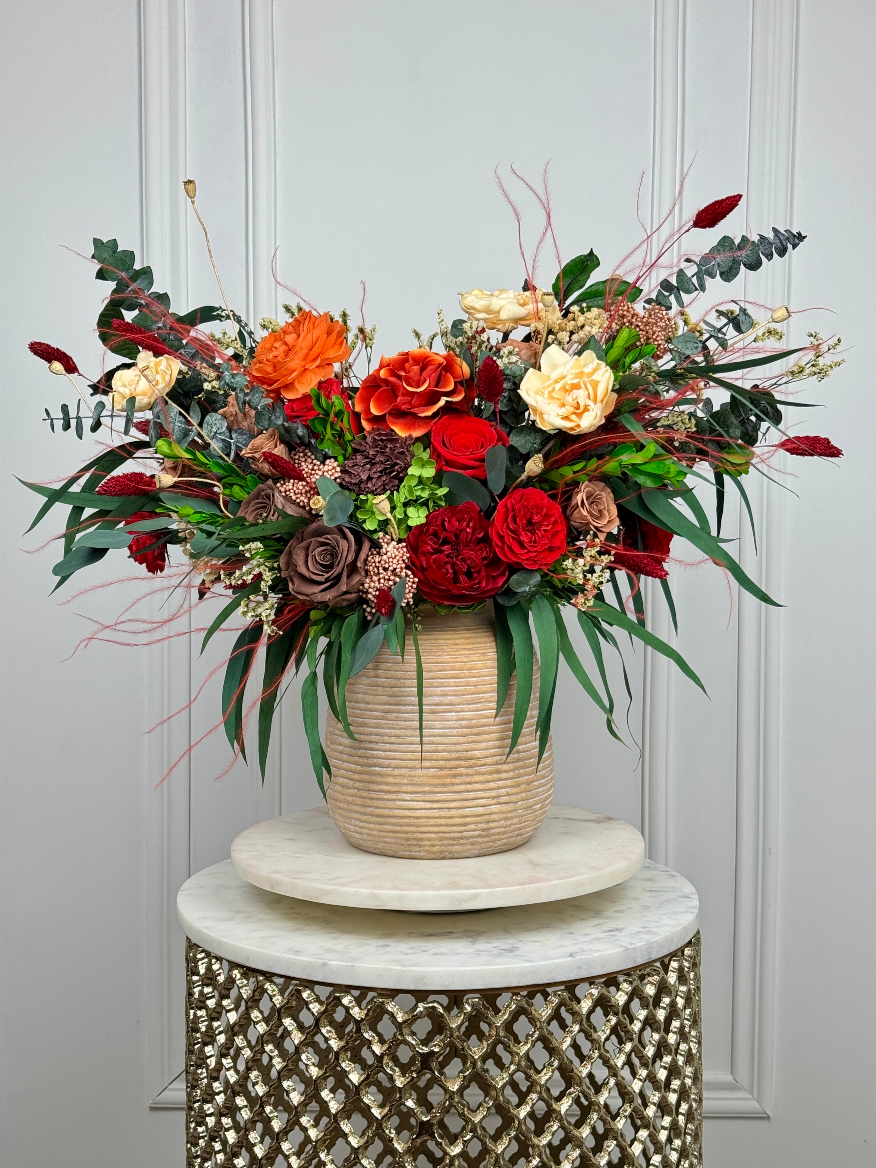 Tuberosa eternal preserved flower arrangement in Los Angeles