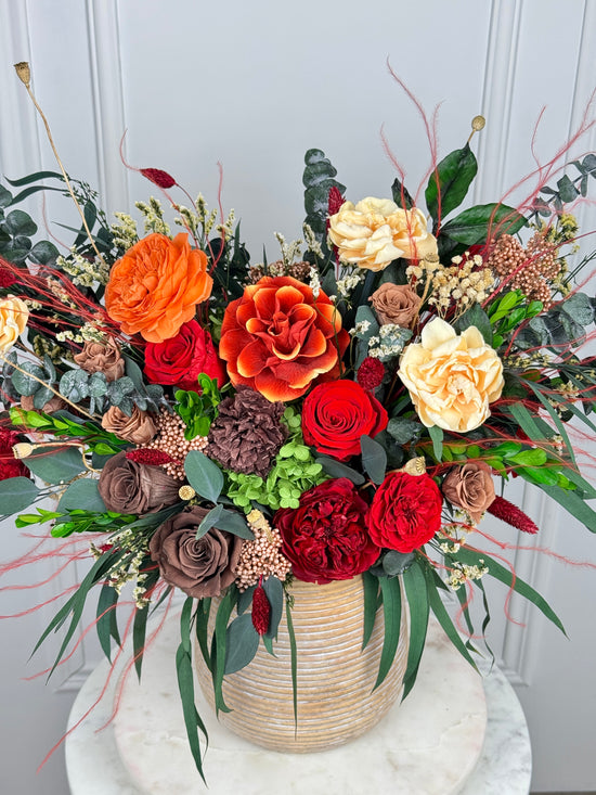 Tuberosa vibrant preserved flower arrangement in LA