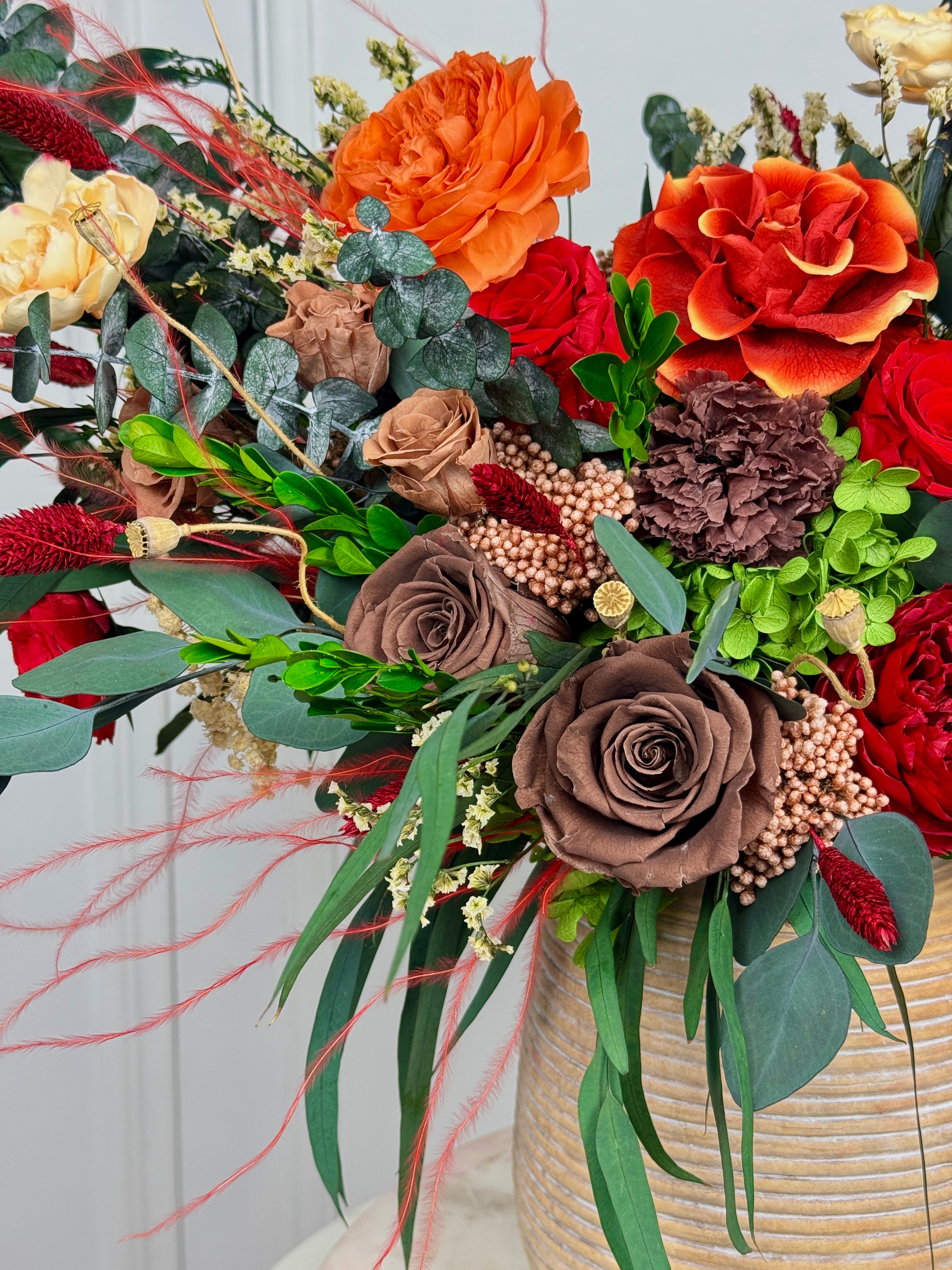 Tuberosa maintenance-free preserved flowers in Origami Vase