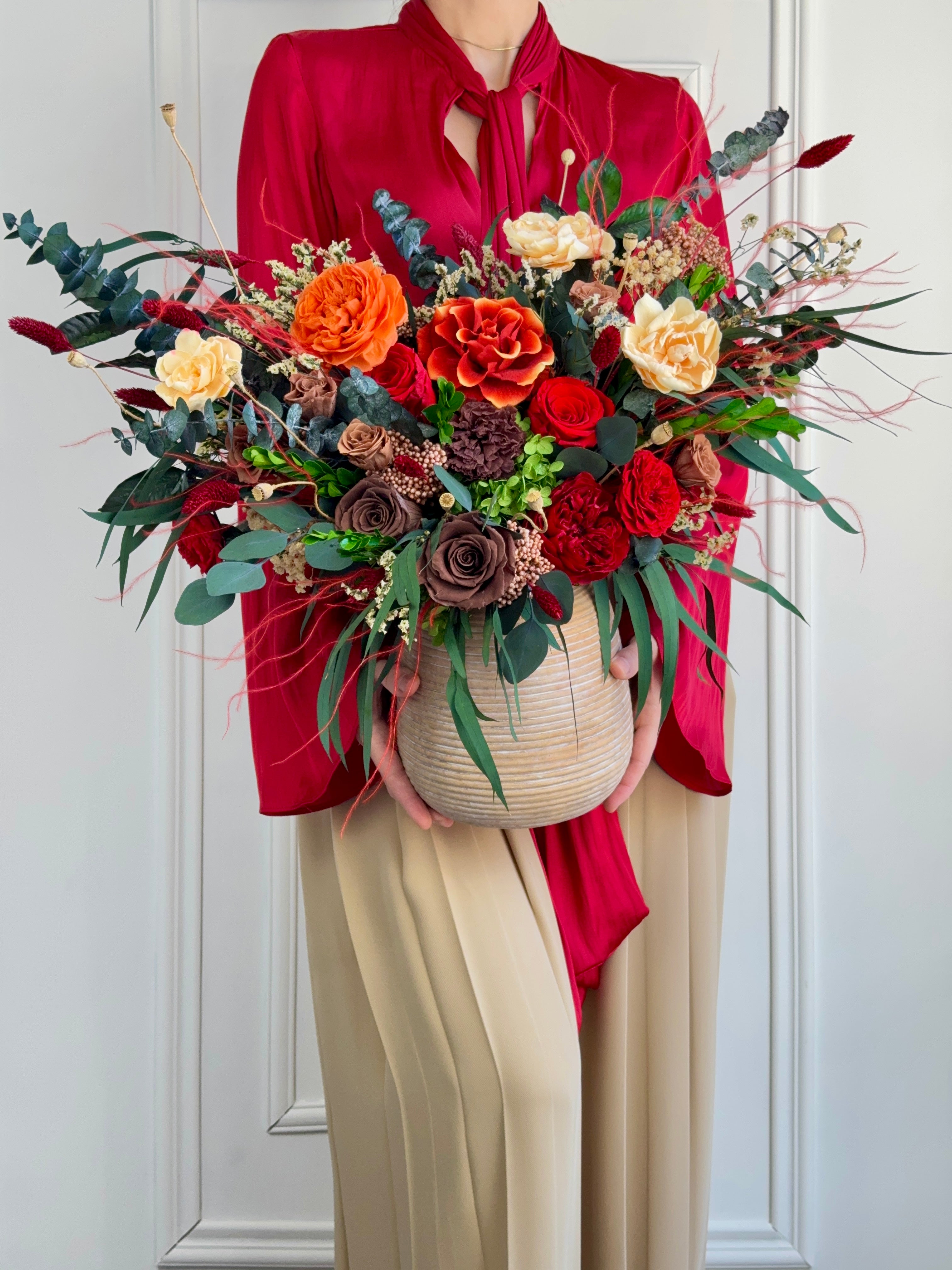 Elegant Tuberosa preserved flower arrangement for home décor